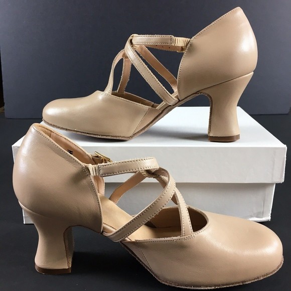 LaDuca Shoes Laduca Dance Musical Theater Elizabeth Beige Shoes 25